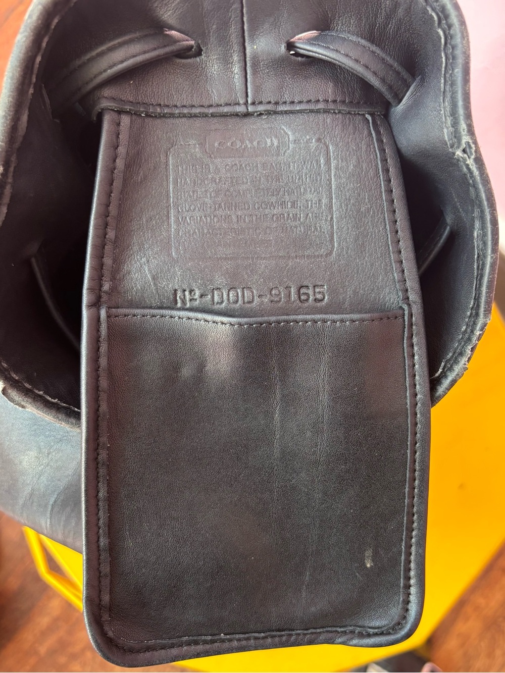 Vintage Coach Purse 9165 Legacy Black Leather Bucket Bag - Picture 4 of 11